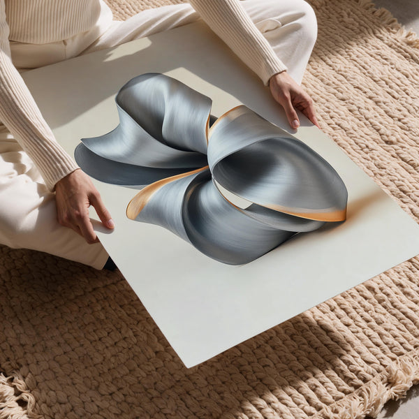 Metallic Ribbon Sculpture