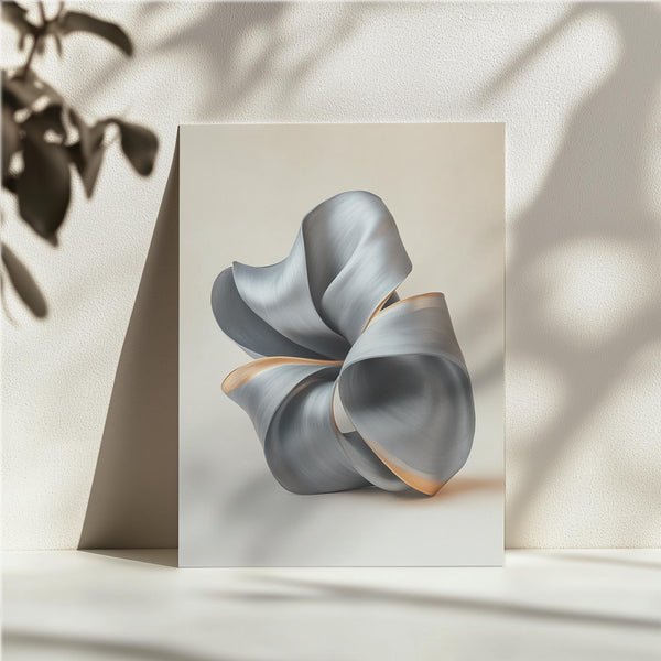 Metallic Ribbon Sculpture