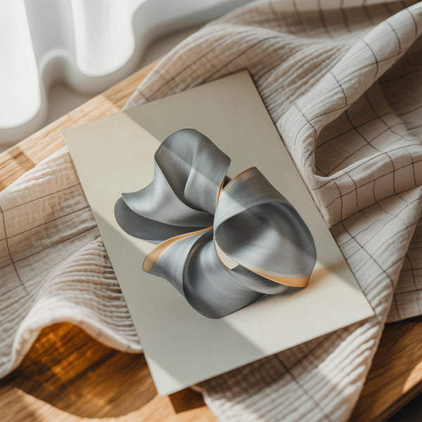 Metallic Ribbon Sculpture