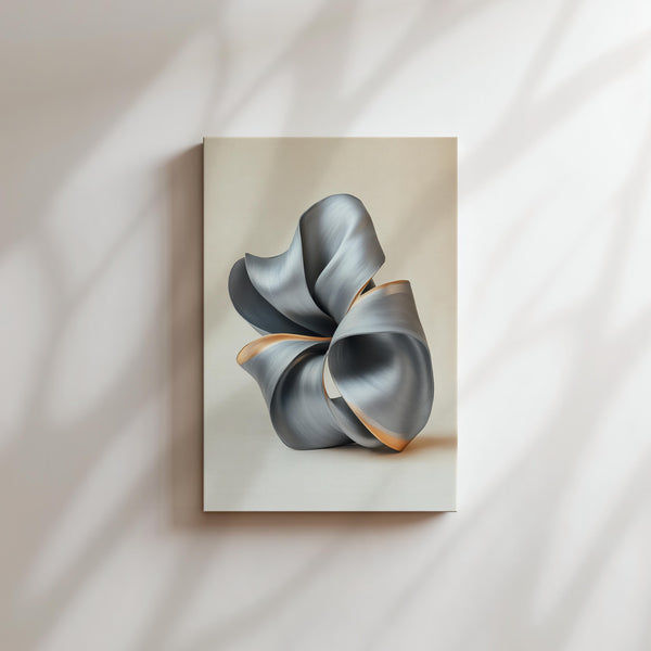 Metallic Ribbon Sculpture