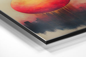 Fiery Sunset Over City