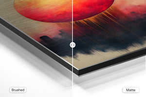 Fiery Sunset Over City