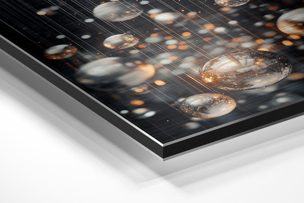 Shimmering Glass Spheres