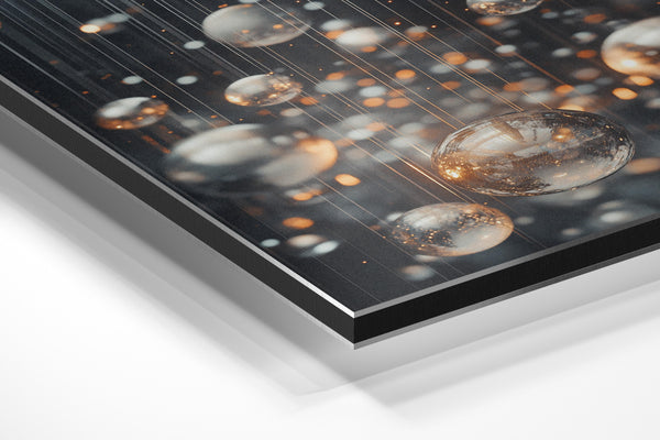 Shimmering Glass Spheres