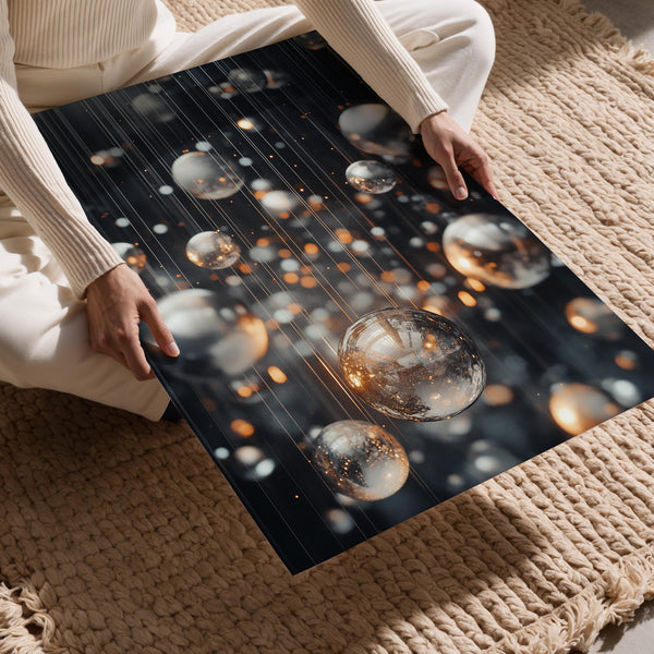 Shimmering Glass Spheres