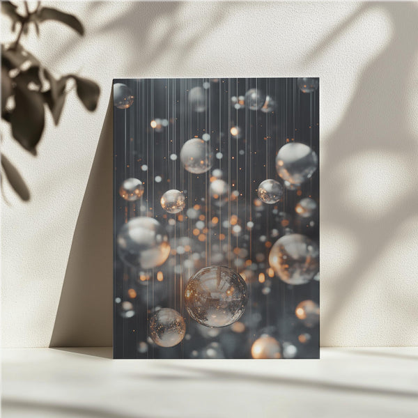 Shimmering Glass Spheres