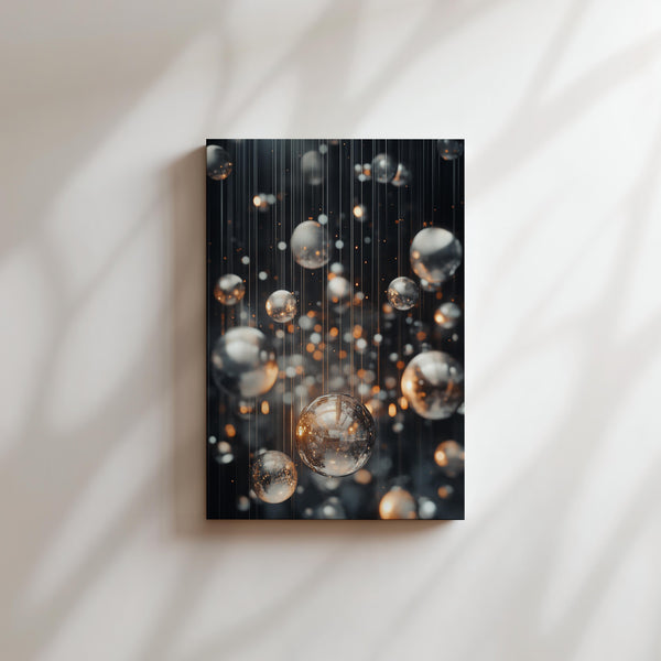 Shimmering Glass Spheres