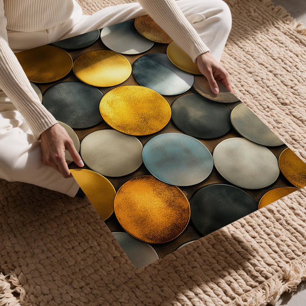 Golden Metallic Circles