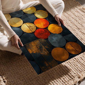 Vibrant Metallic Circles