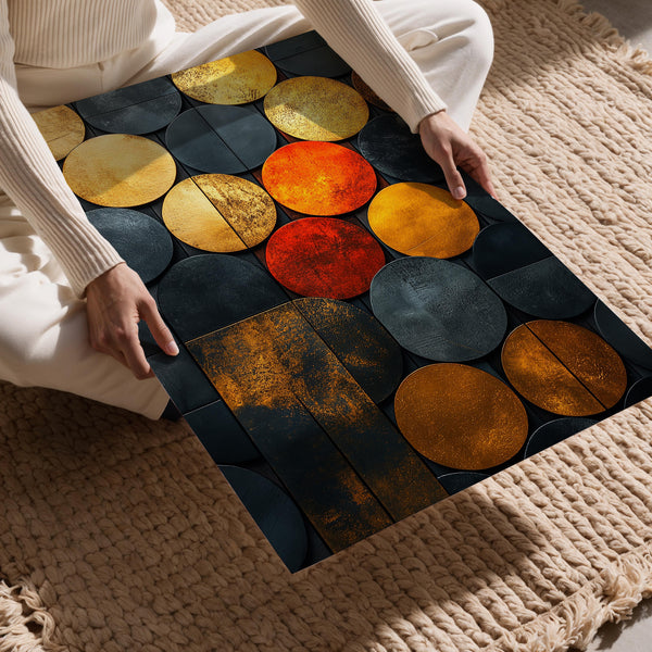 Vibrant Metallic Circles