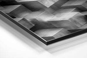 Silver Geometric Cubes