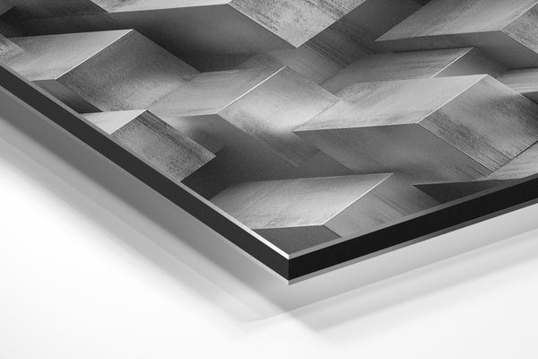 Silver Geometric Cubes