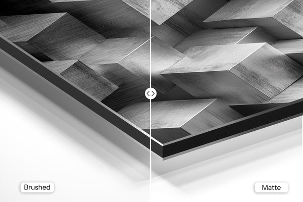 Silver Geometric Cubes