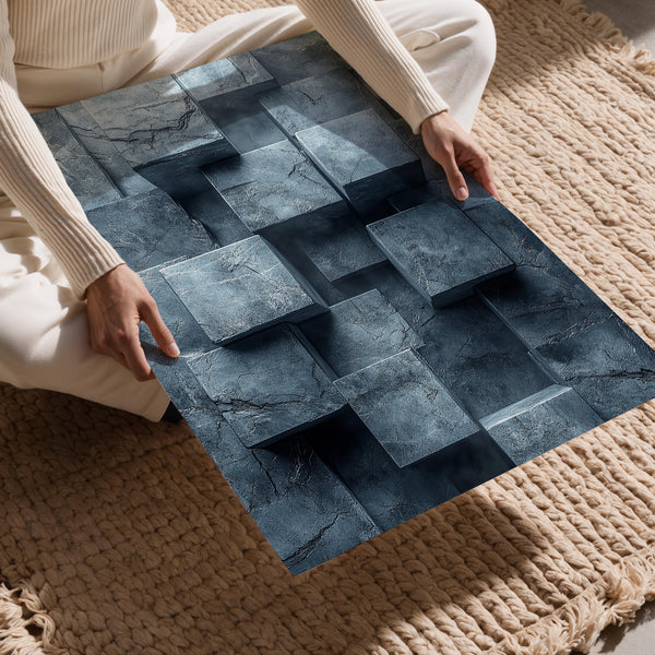 Marble Stacked Cubes