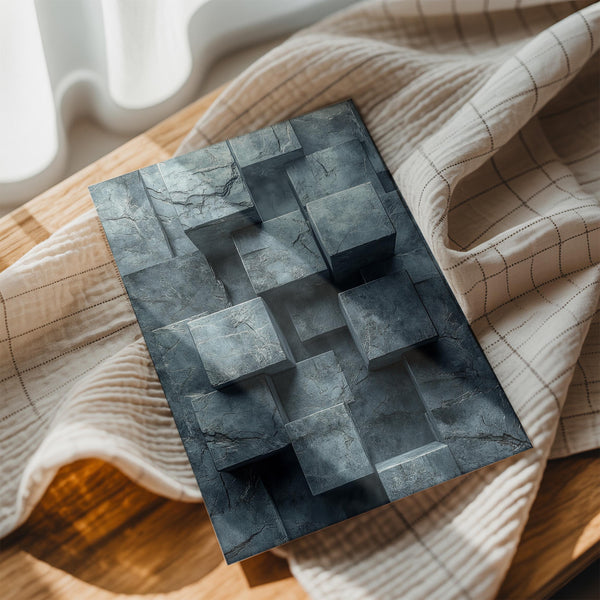 Marble Stacked Cubes