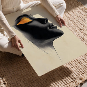 Abstract Golden Portrait