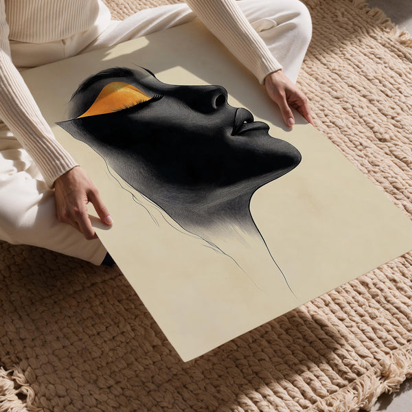 Abstract Golden Portrait