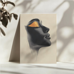 Abstract Golden Portrait