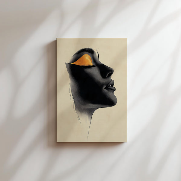 Abstract Golden Portrait