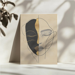 Split Face Illustration