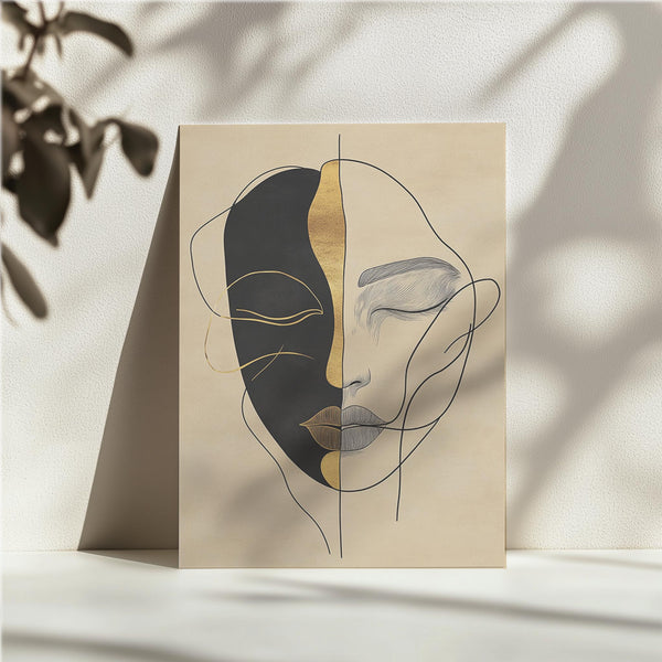 Split Face Illustration