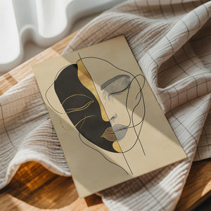 Split Face Illustration