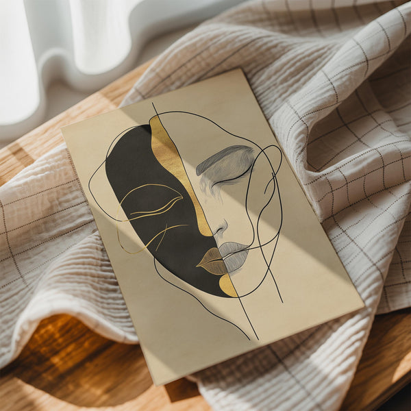 Split Face Illustration