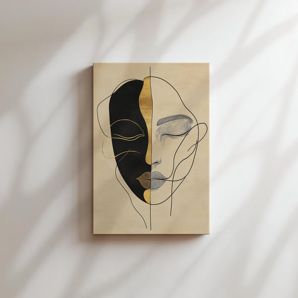 Split Face Illustration