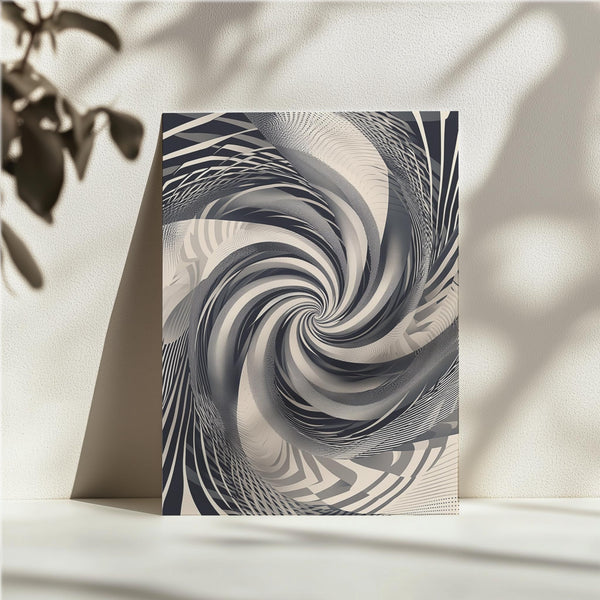 Monochrome Spiral Vortex