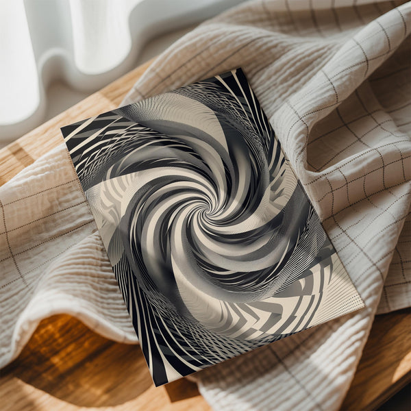 Monochrome Spiral Vortex