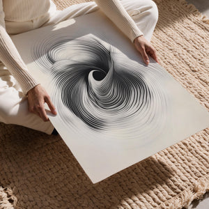 Monochrome Vortex Swirl