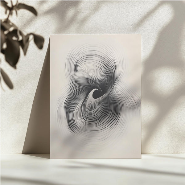 Monochrome Vortex Swirl