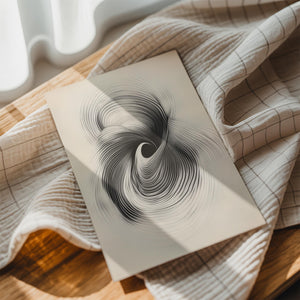 Monochrome Vortex Swirl