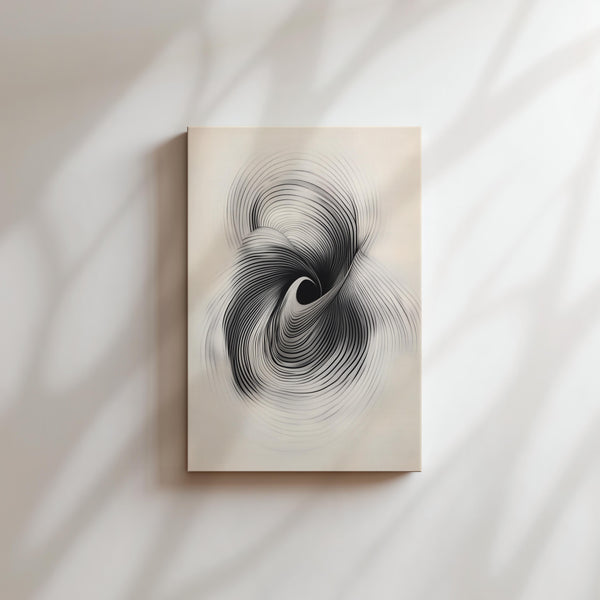 Monochrome Vortex Swirl
