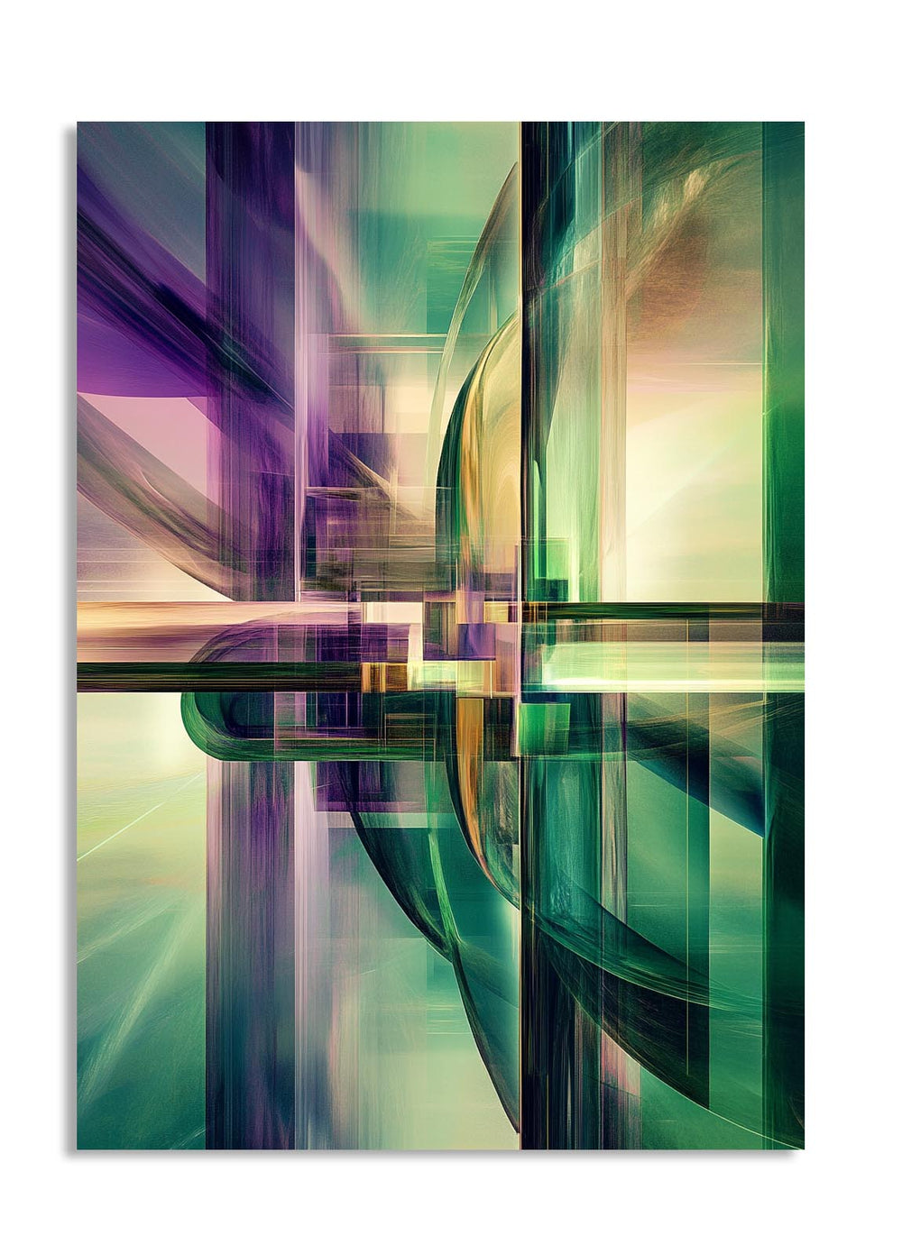 Abstract art print with vibrant colors on a white background, as a premium aluminum metal print from GoMetalPrint.
