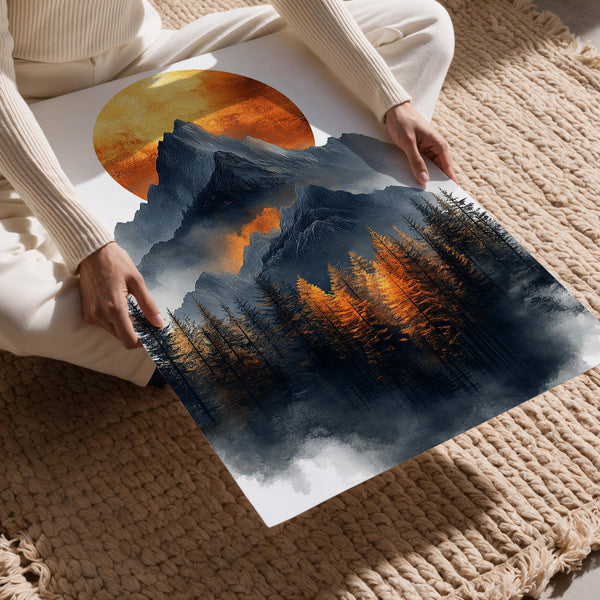 Fiery Mountain Sunset