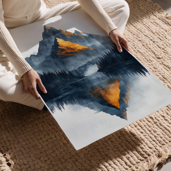 Golden Mountain Reflection