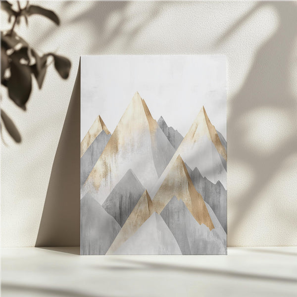 Abstract Golden Mountains