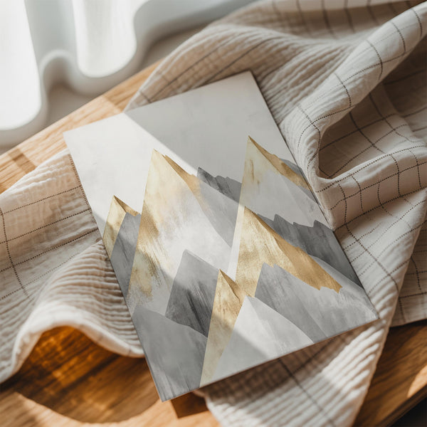 Abstract Golden Mountains