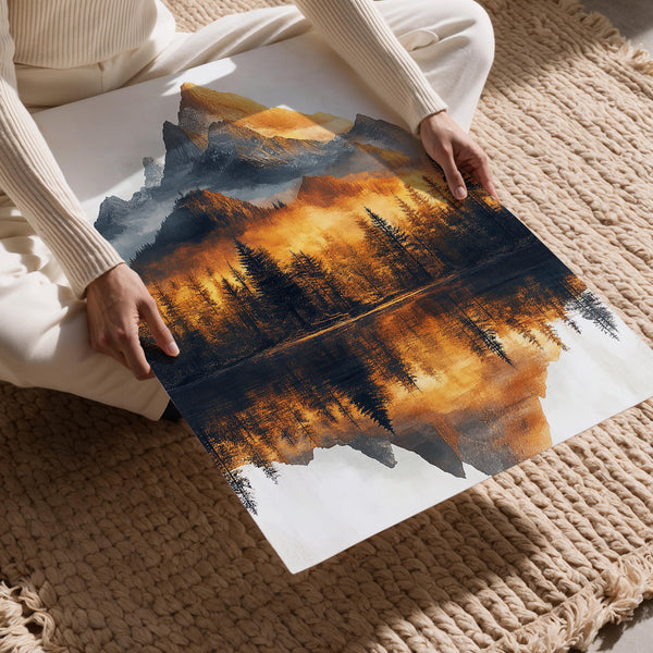 Sunlit Forest Mountain