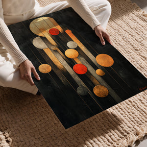 Hanging Golden Spheres