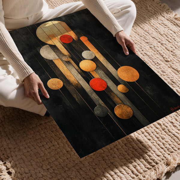 Hanging Golden Spheres