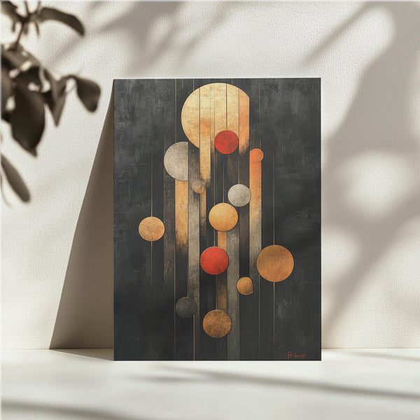 Hanging Golden Spheres