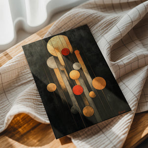 Hanging Golden Spheres