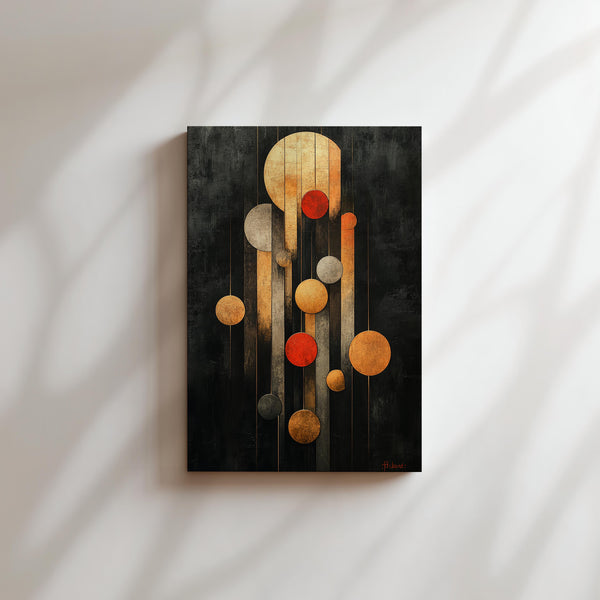 Hanging Golden Spheres