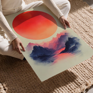 Sunlit Mountain Scape