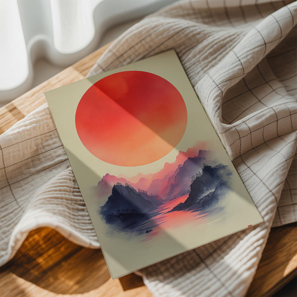 Sunlit Mountain Scape