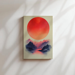 Sunlit Mountain Scape