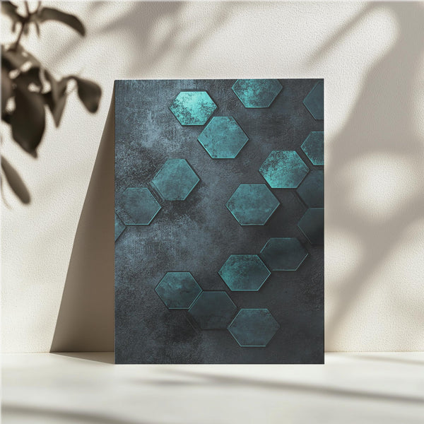 Turquoise Hex Pattern