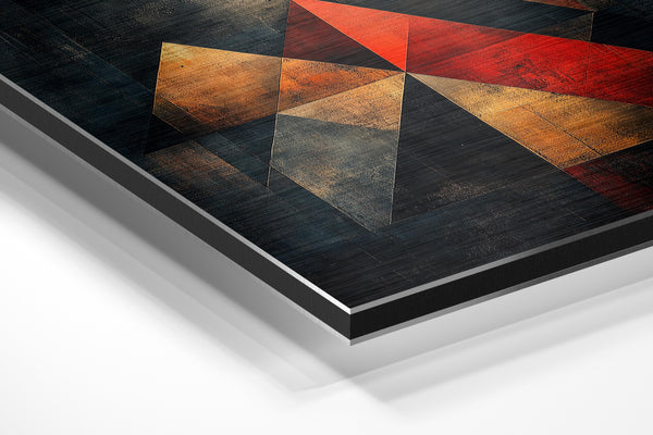 Abstract Red and Gold Triangles